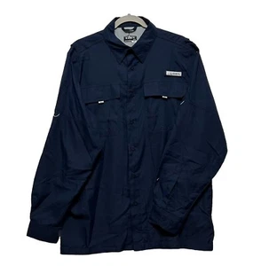 Habit Hemd Herren M Blau Outdoor Angeln Langarm Button Down Solar Factor - Bild 1 von 8