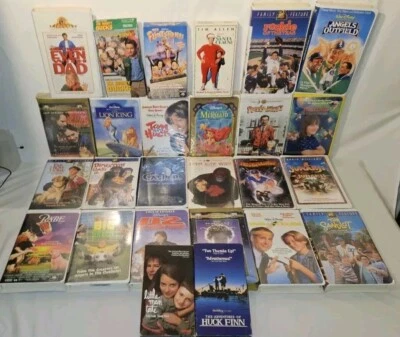 26 DISNEY KIDS FAMILY VHS MOVIES COLLECTION LITTLE MERMAID LION KING CLAMSHELLS - Image 1 of 4
