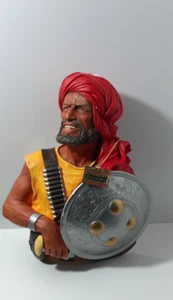 Vintage Collectable 1967 Bossons England Chalkware Pathan Warrior Wall Art - Picture 1 of 21