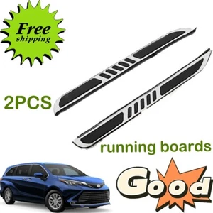 2PCS Running Boards Side Step Bars Fits for Toyota Sienna XL40 2021-2023 2024 - Picture 1 of 10