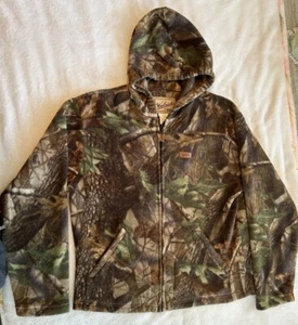 Youth Woolrich Camouflage Camo Fleece Zip Front Jacket Size XL GUC Size 18/20 - Picture 1 of 12