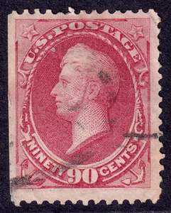 US Scott 191, 1879 Perry, 90c rosa carminio, USATO MOLTO BENE - Foto 1 di 1