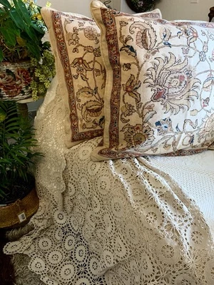 Raro PAR RALPH LAUREN Tapiz Cabo Norte EURO ALMOHADA FUNDAS Alfombra Tostada Estilo Foto 1 de 4