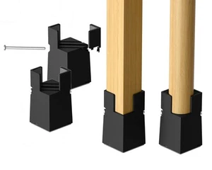 Adjustable Bed Risers 4Pack with Screw Clamp - Fit Furniture's Square/Round L... - Picture 1 of 7
