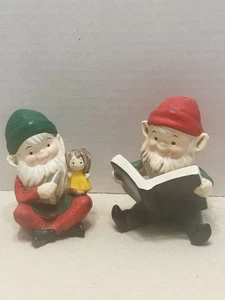 2er Set Homco Weihnachtselfen Figuren Figuren Buch Puppe süß - Bild 1 von 3