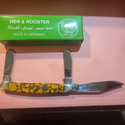 CUBIERTOS BERTRAM GALLINA Y GALLO SOLINGEN ALEMANIA AMARILLO DINOSAURIO PIEDRA STOCKMAN 313-MP Foto 1 de 4