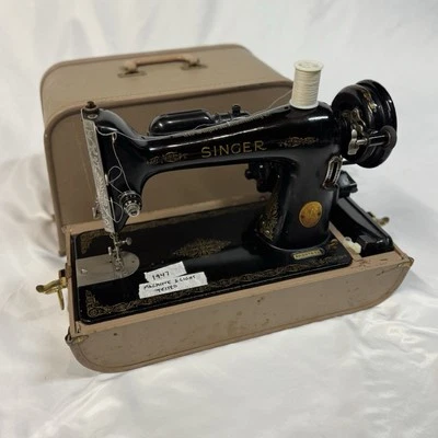 1947 Singer 66  Portable  Sewing Machine -  with case +  motor controller - Image 1 of 4