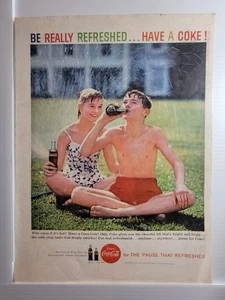 Vintage 1959 Coke Coca Cola Kinder Sommer Sprinkler 11x14 Anzeige - Bild 1 von 1