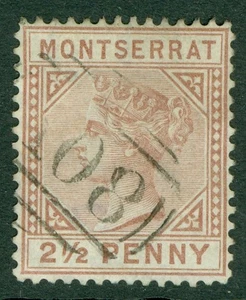 SG 4 Montserrat 1880. 2½d red-brown, watermark CC. Very fine used. Good colour.. - Picture 1 of 1