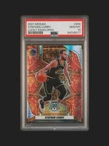 2021-22 Panini Mosaic Stephen Curry Lucky Envelopes /8 PSA 10 ๐ POP 2 - Picture 1 of 4