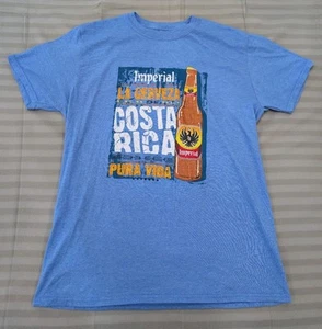 Camiseta Costa Rica Pura Vida Cerveza Imperial Cerveza Para Hombre Talla L Azul Manga Corta - Imagen 1 de 6