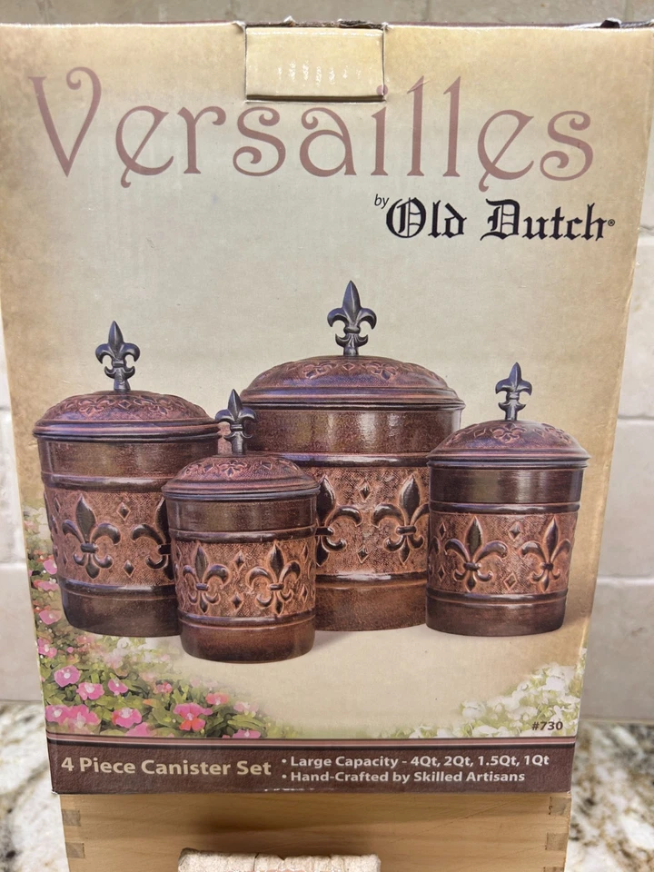 4 Piece Versailles Canister Set With Fresh Seal Covers