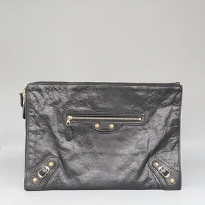 Balenciaga 541818 Giant City Clutch in black calfskin - Picture 1 of 5