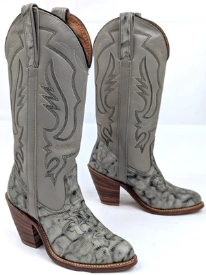 De Colección Miss Capezio Vaquera Reptil Repujado Western Bordado Botas Mujeres 6M - L530 Foto 1 de 4