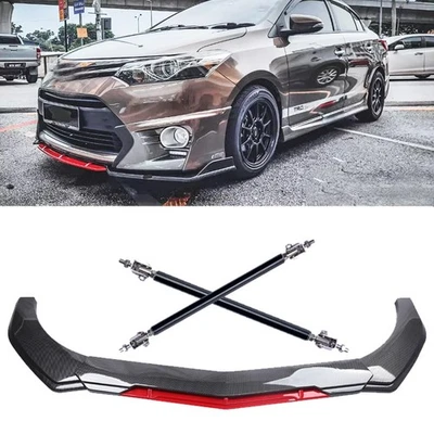 Front Bumper Lip Spoiler Splitter Carbon Fiber Look For Toyota Avalon XLE XSE B Foto 1 de 4