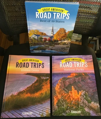 Lot 3 GREAT AMERICAN ROAD TRIPS Best of 50 States HIDDEN GEMS National Parks LN! - Imagem 1 de 4