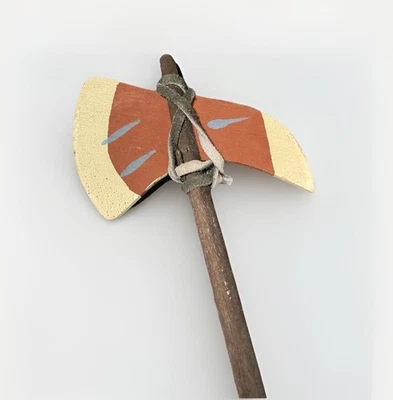 复古切诺基 14 英寸战斧 ☆ Qualla Reservation 北卡罗来纳州带标签纪念品 — 第 1/4 张图片