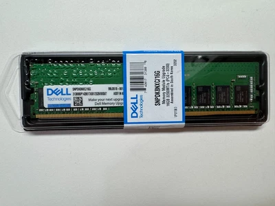 16 GB DELL DDR4-3200 Desktop Memory (1) 16GB RAM DIMM SNPDK8NXC/16G 3200MT - Image 1 of 3
