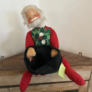 Annalee Mobilitee 13” Sitting Santa 1971 Made in the USA Santa Clause Xmas - Picture 1 of 7