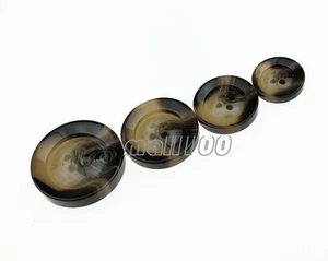 12 PCS Brown Resin Button Round Sewing Embellishment Buttons  For Suit Coat - Picture 1 of 2