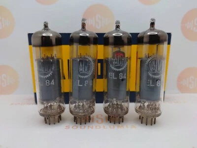 Cuádruple Valvo EL84 6BQ5 O-getter emparejado - Hamburgo, Alemania 1959 rX3 Foto 1 de 4