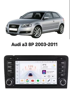 Stereo Auto Android Audi A3 8P 03-12 CARPLAY Navigatore Bluetooth Wifi USB GPS - Foto 1 di 5