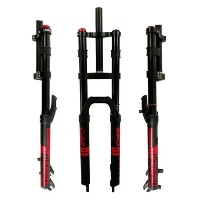 Double Shoulder Mountain Bike Air Fork MTB Bicycle Suspension Fork QR 9*100mm - Image 1 of 4