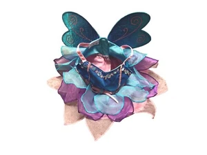 Build A Bear Butterfly Princess Fairy Dress with Wings. Pink, Purple, Blue - Picture 1 of 4