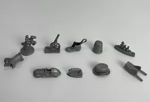 Monopoly Replacement Plastic Play Pieces x 10 Dog Car Hat Vintage PARTS ONLY - Picture 1 of 4