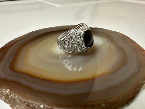 UAW Local 581 Fischer Body 25 Years Sterling Silver Black Onyx Ring Rare 18g - Picture 1 of 7