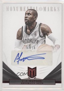 2012-13 Panini Momentum Monumental Marks Red /10 CJ Watson #3 Auto