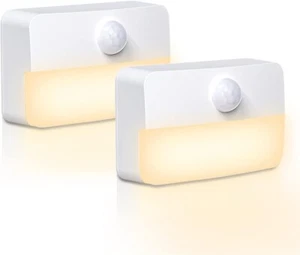 Luce Notturna 2 Pezzi Led Con Sensore Di Movimento Luce Scale Camera Da Letto - Foto 1 di 7