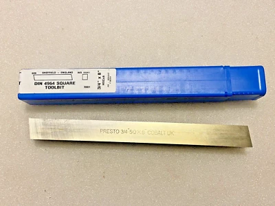 TOOLBIT 3/4" x 8" SQUARE HSS M42 COBALT Co8 DIN4964 h13 Lathe Tool - Image 1 of 2
