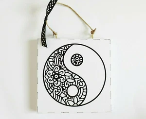 Yin Yang Wall Art Plaque Spiritual Mindfulness Symbol Decor Friends Family Gift - Picture 1 of 6