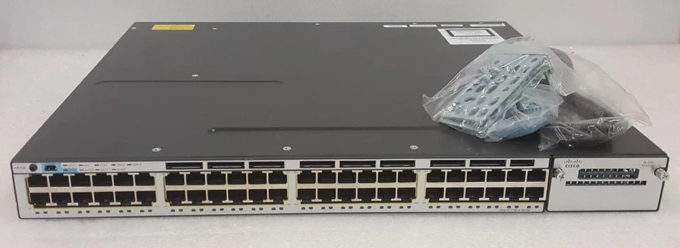 Cisco WS-C3750X-48T-S Gigabit L3 Switch 48 Port 100/1000 Copper GbE IP Base AC  - Image 1 of 1