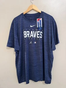 Nike Atlanta Braves MLB Authentic Collection Velocity Practice Shirt Navy Gr. 3XL - Bild 1 von 6