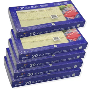 100 Dunicel Mitteldecken 84x84cm Einweg Tischdecken Winter Mood creme gold(5x20) - Bild 1 von 6