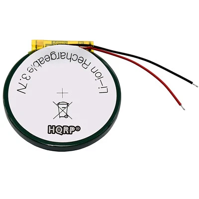 HQRP Battery + Wires for Garmin Fenix 1, 2, Tactix GPS Watch, D2 Aviation Watch