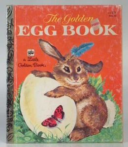Vintage 1982 Little Golden Book The Golden Egg Margaret Wise Brown Bunny & Duck - Foto 1 di 2