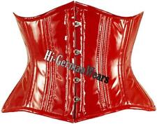 Bajo el pecho corsé rojo charol Corsage fantástico carros Training PVC underbust corsets