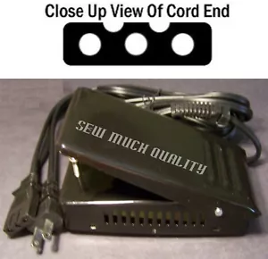 FOOT CONTROL PEDAL W/ Cord Elna T33 T34 T34D EuroPro 1260DX 375 415 440DX 50-375 - Picture 1 of 5
