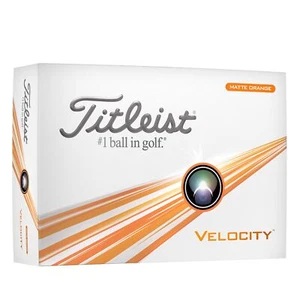 Titleist Velocity Matte Orange Golf Balls High Speed Distance Maximum Flight - Picture 1 of 7