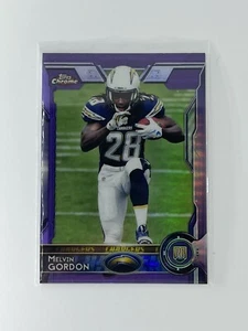 2015 Topps Chrome Football Melvin Gordon Purple Refractors Parallel RC - Picture 1 of 1