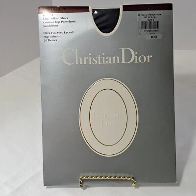 Meia-calça Christian Dior ultra seda controle transparente preta tamanho 4 - Imagem 1 de 4