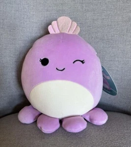 Peluche calamar vida marina de 7,5" malvavisco violeta pulpo blando - Imagen 1 de 3