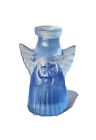 Vintage Lindshammer Gunnar Ander Cobalt  Blue Angel Glass Candle Holder  Sweden