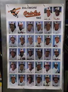 Poster BALTIMORE ORIOLES squadra colpi di testa 22 x 33 1/2 ALTOBELLI PALMER 1983 - Foto 1 di 7