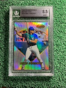 1995 Bowman's Best Refractor 164 Mike Sweeney BGS 8.5 NM MT + Royals