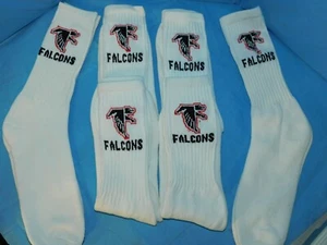 6er ER-PACK ATLANTA FALCONS NFL SOCKEN GRÖSSE 10-13 LOGO BESTICKT OBEN NEU - Bild 1 von 2