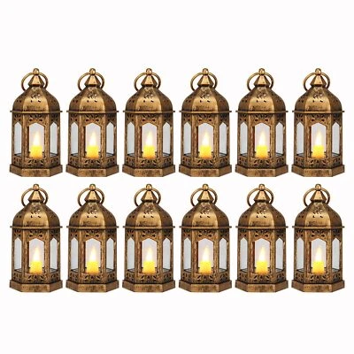 LLQ 8 Piezas Mini Linterna con LED Tealight Linternas Ramadán De Colección Linterna Marrón... Foto 1 de 4